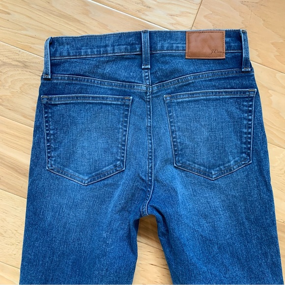 J. Crew Billie Jeans Demi Boot Crop Raw Hem High Rise Stretch Denim Straight 27 - Picture 7 of 11
